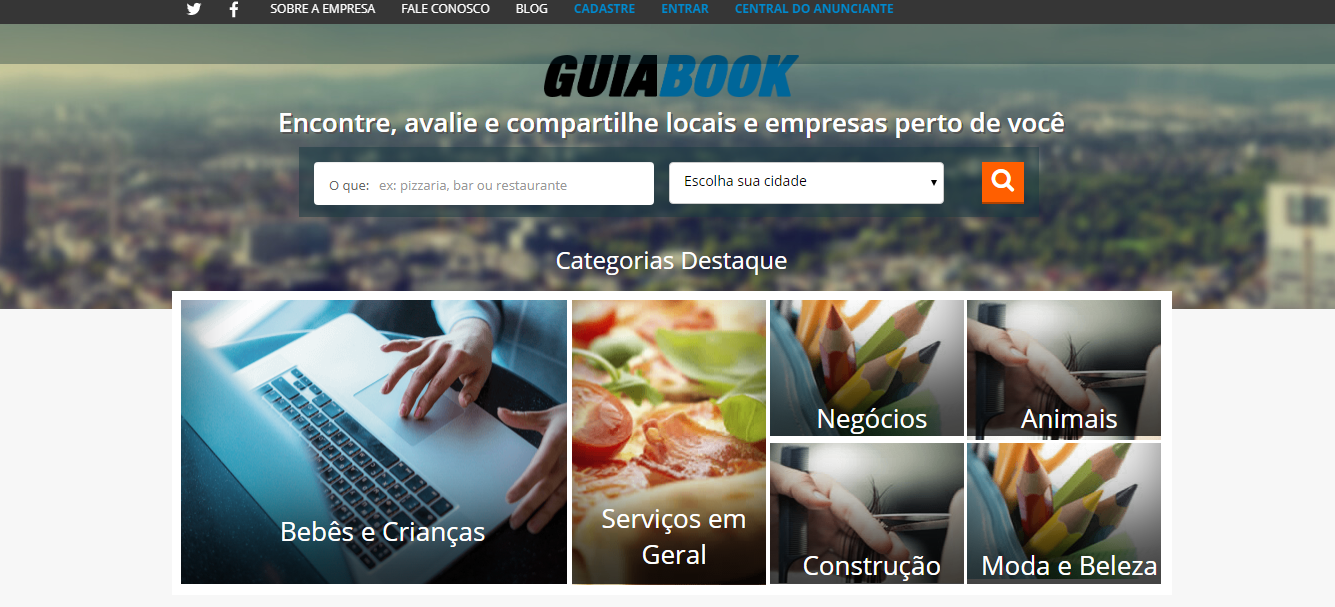 como fazer um site de guia comercial